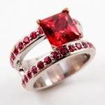 rubino in anello di fidanzamento